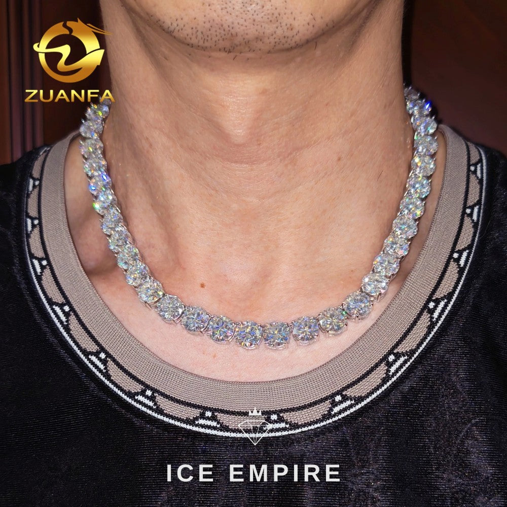 Iced Out Rose Gold Plated Moissanite Cuban Chain