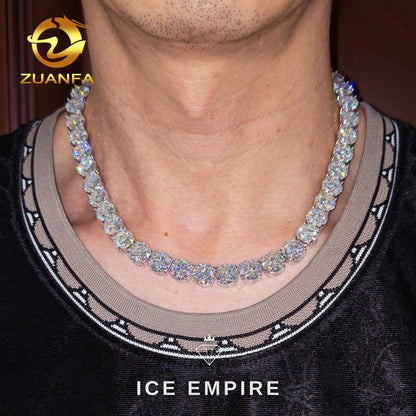 Iced Out Rose Gold Plated Moissanite Cuban Chain