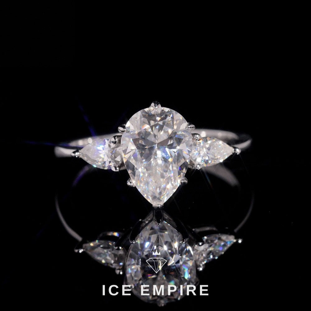 Iced Out Rose Gold Plated Moissanite Wedding Band