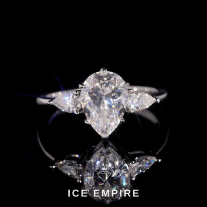Iced Out Rose Gold Plated Moissanite Wedding Band