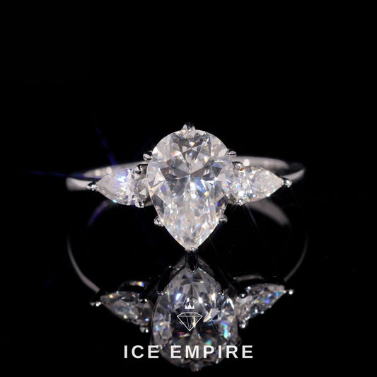 Iced Out Rose Gold Plated Moissanite Wedding Band