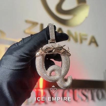 Iced Out Rose Gold Plated Pendant