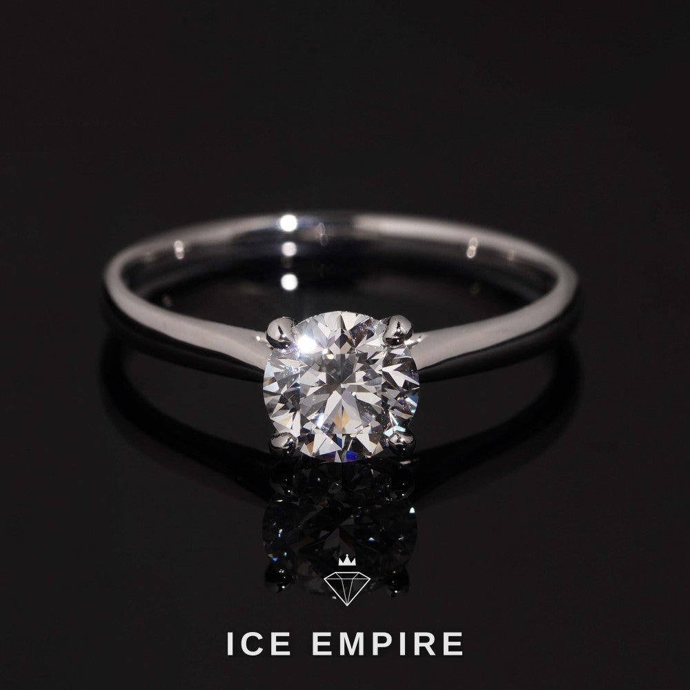 Iced Out 925 Silver Lab Grown Diamond Engagement Ring