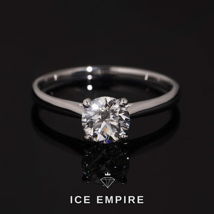 Iced Out 925 Silver Lab Grown Diamond Engagement Ring