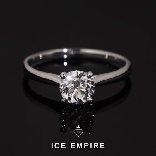 Iced Out 925 Silver Lab Grown Diamond Engagement Ring