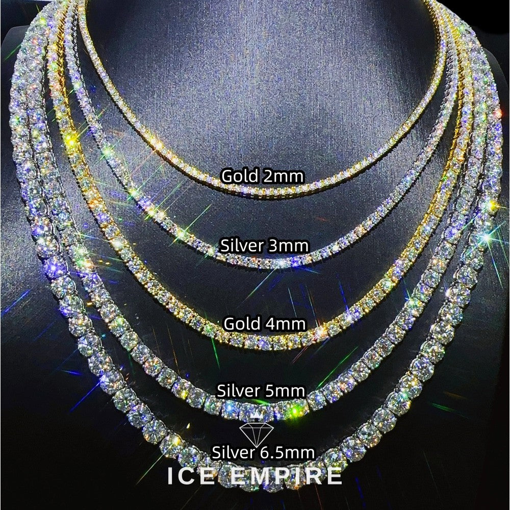 Iced Out Gold Plated Moissanite Cuban Chain