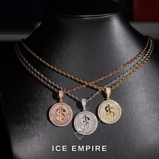 Iced Out Rose Gold Plated Moissanite Pendant