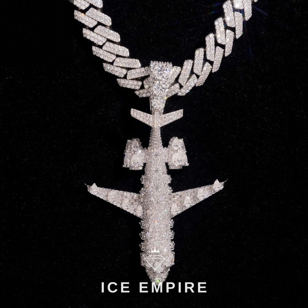 Iced Out Rose Gold Plated Moissanite Pendant