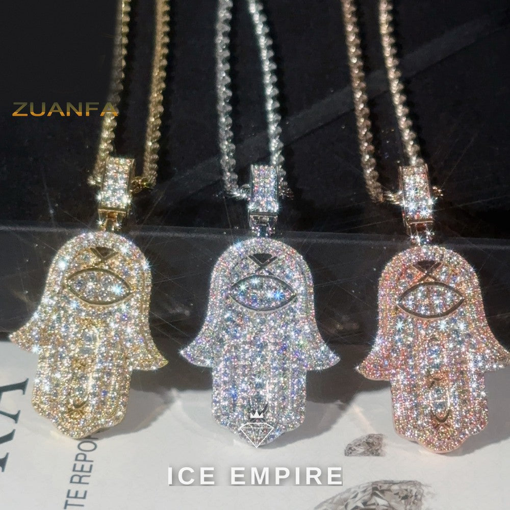 Iced Out Rose Gold Plated Moissanite Rope Chain