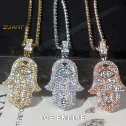 Iced Out Rose Gold Plated Moissanite Rope Chain