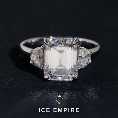 Iced Out 925 Silver Moissanite Wedding Band