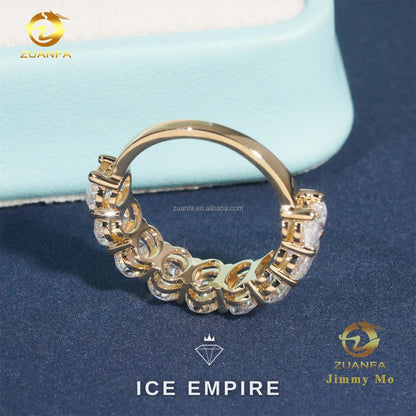 Iced Out 14K Gold Lab Grown Diamond Ring
