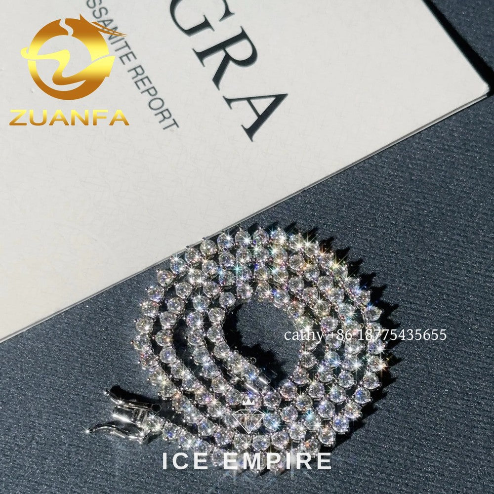 Iced Out Rose Gold Plated Moissanite Cuban Chain