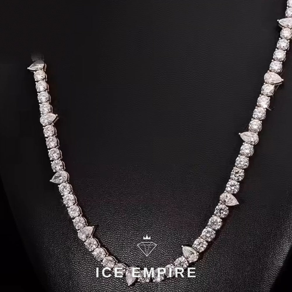 Iced Out Rose Gold Plated Moissanite Cuban Chain