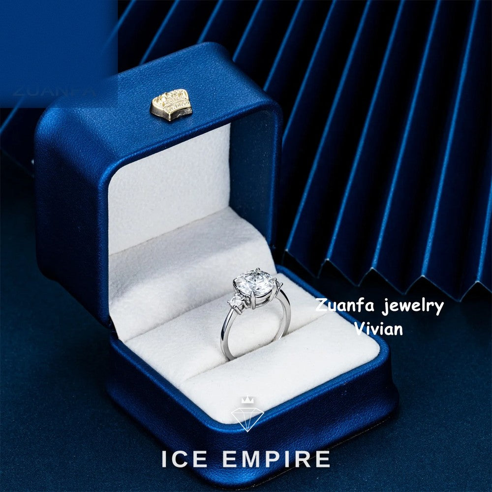 Iced Out 925 Silver Moissanite Ring