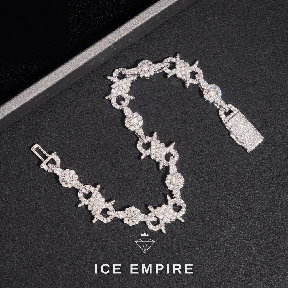 Iced Out 925 Silver Moissanite Cuban Chain