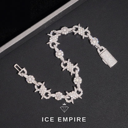 Iced Out 925 Silver Moissanite Cuban Chain