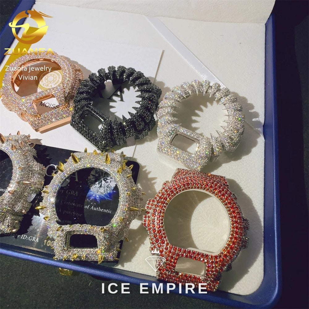 Iced Out 925 Silver Moissanite Watch