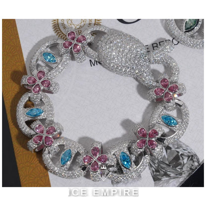 Iced Out 925 Silver Moissanite Cuban Chain