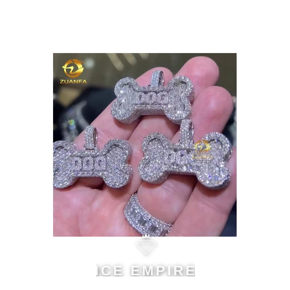 Iced Out Cross 925 Silver Moissanite Pendant