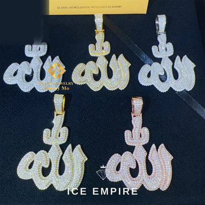 Iced Out Cross Rose Gold Moissanite Pendant