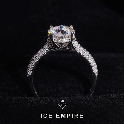 Iced Out Gold Plated Moissanite Wedding Band