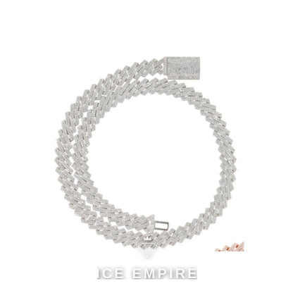 Iced Out Rose Gold Plated Moissanite Cuban Chain