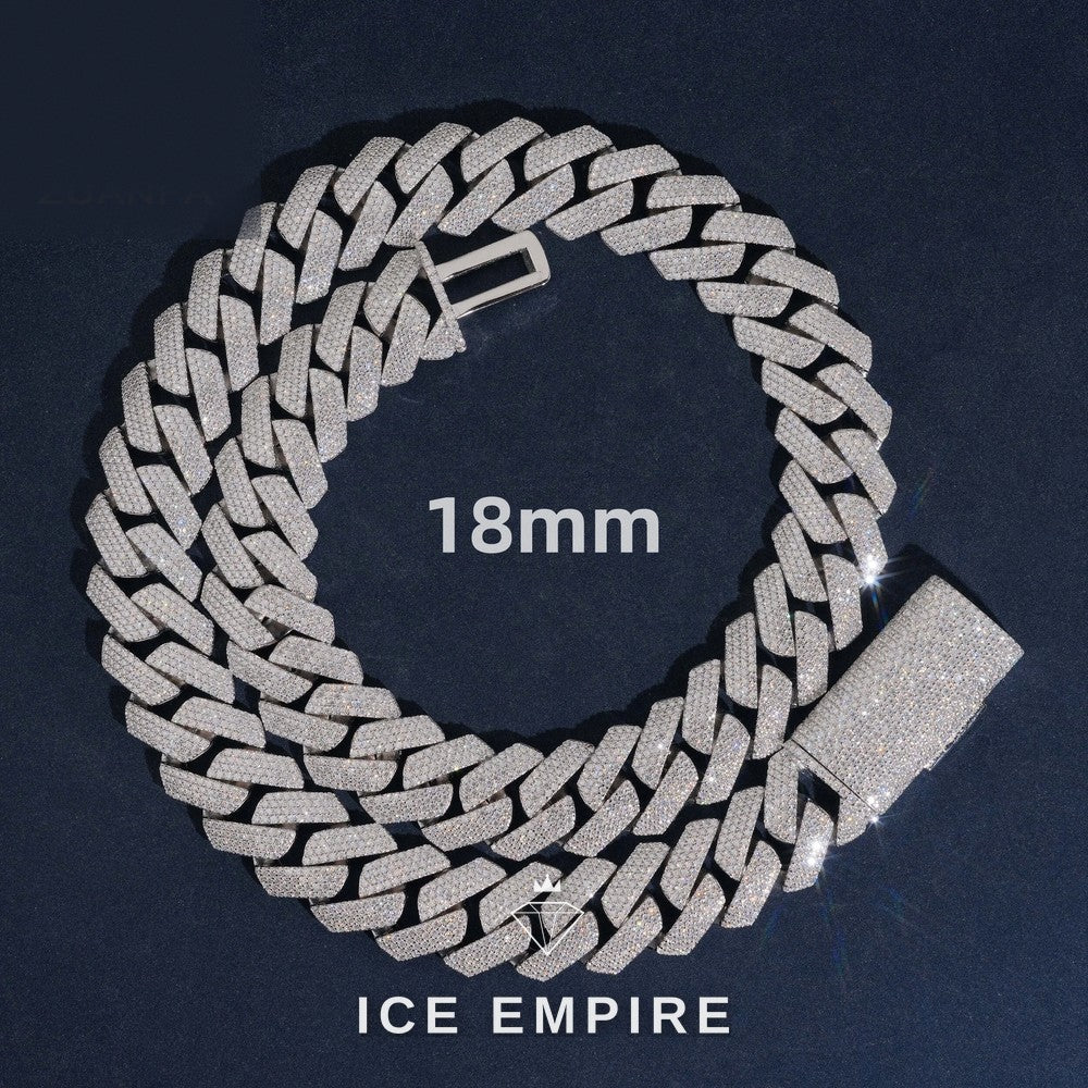 Iced Out Rose Gold Plated Moissanite Cuban Chain