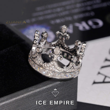 Iced Out 925 Silver Moissanite Ring