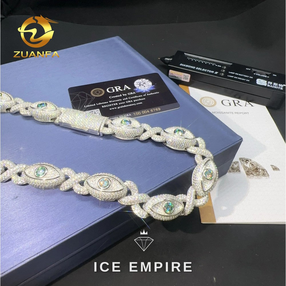 Iced Out Rose Gold Plated Moissanite Cuban Chain
