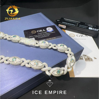Iced Out Rose Gold Plated Moissanite Cuban Chain