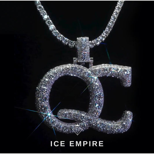 Iced Out Baguette Rose Gold Plated Moissanite Pendant