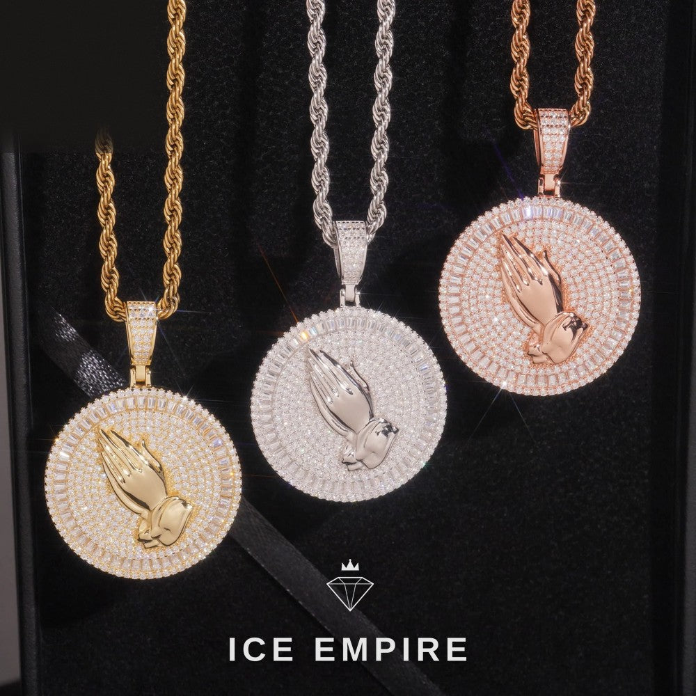 Iced Out Gold Plated Moissanite Pendant