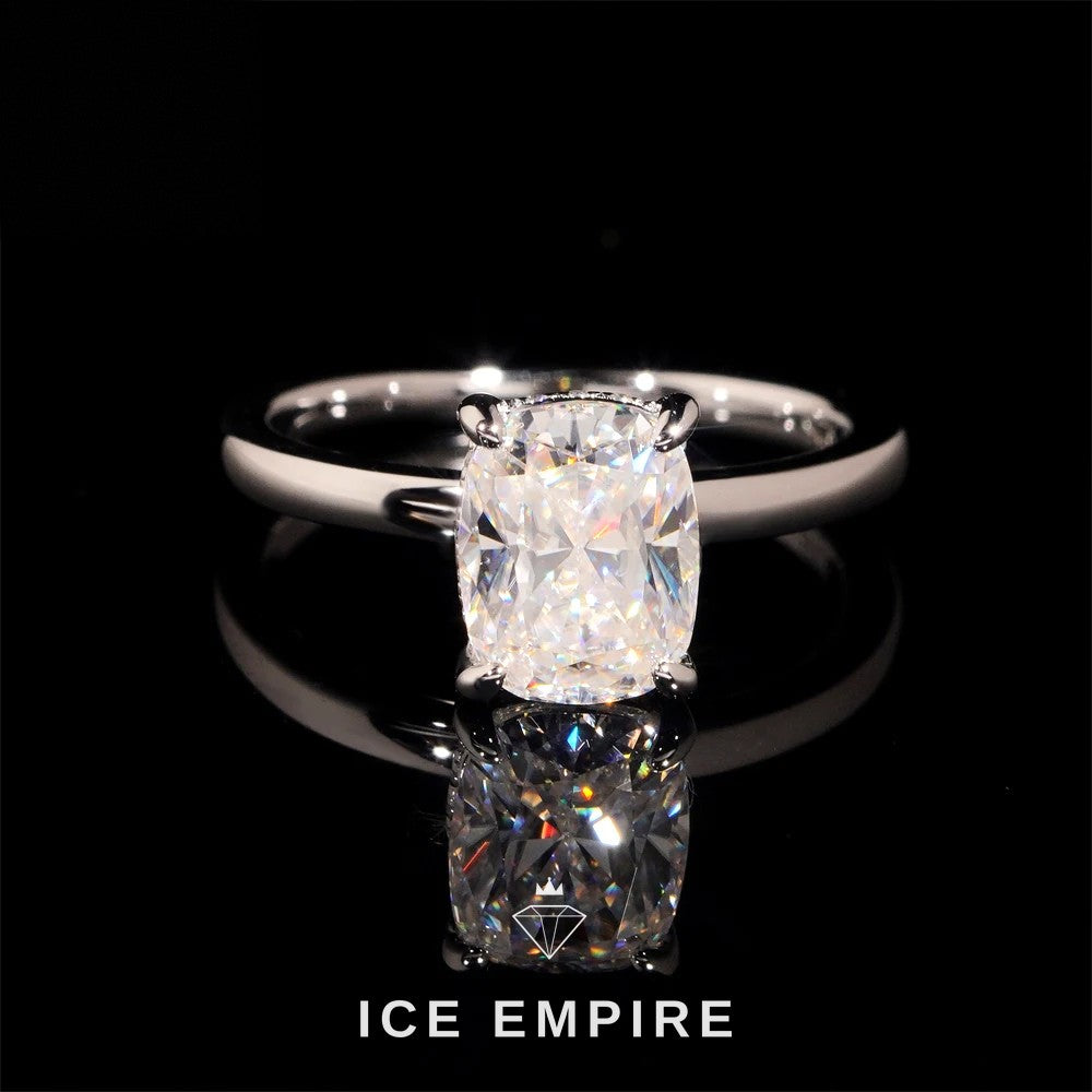 Iced Out 18K Gold Moissanite Wedding Band