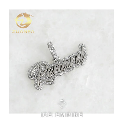 Iced Out Rose Gold Plated Moissanite Pendant