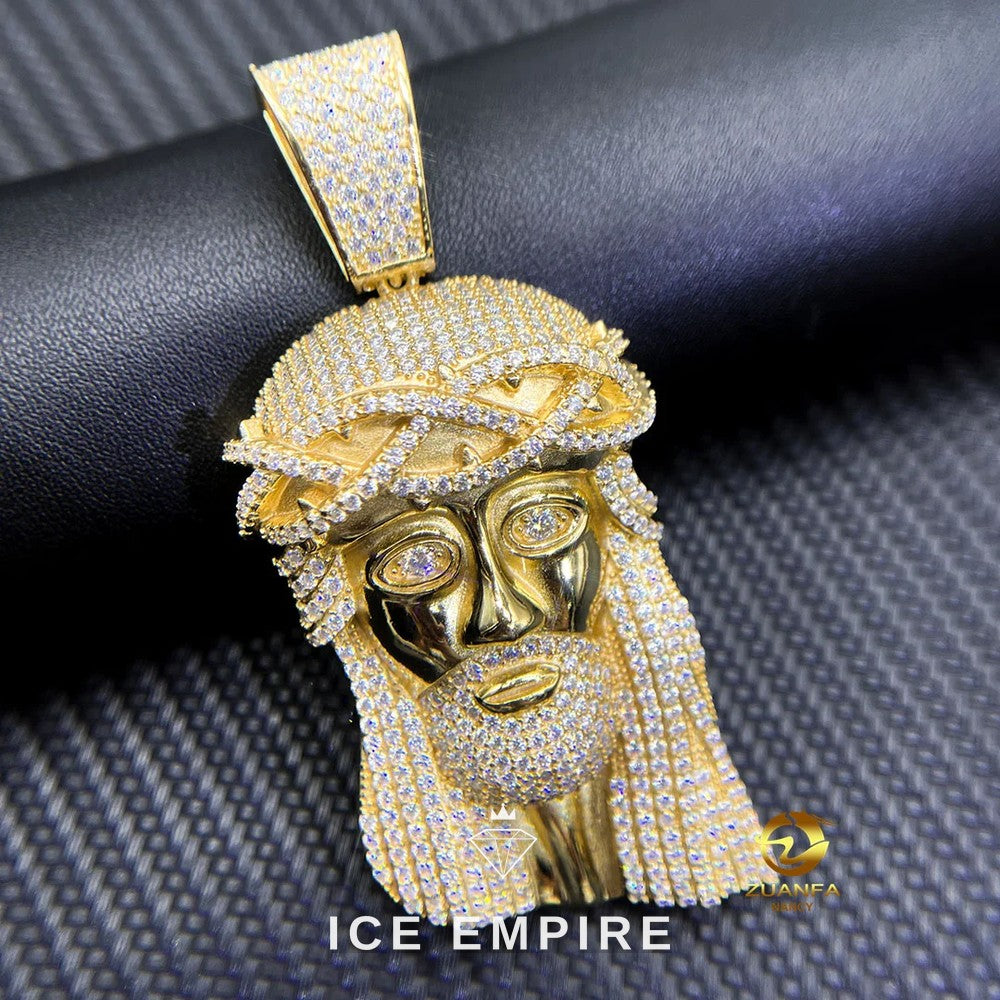 Iced Out Rose Gold Plated Moissanite Pendant