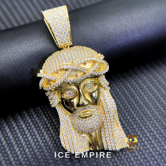 Iced Out Rose Gold Plated Moissanite Pendant