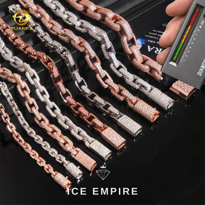 Iced Out Rose Gold Plated Moissanite Cuban Chain