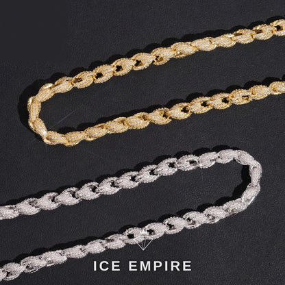 Iced Out Rose Gold Plated Moissanite Cuban Chain