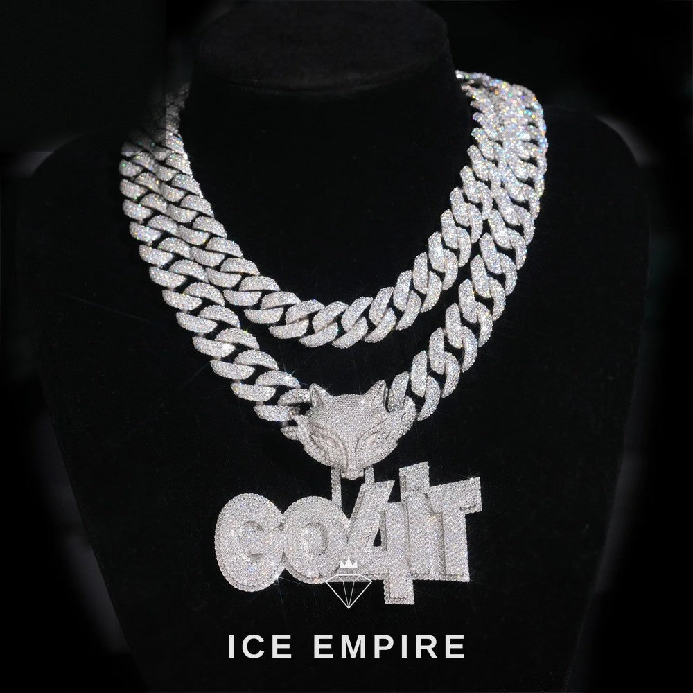 Iced Out Rose Gold Plated Moissanite Cuban Chain