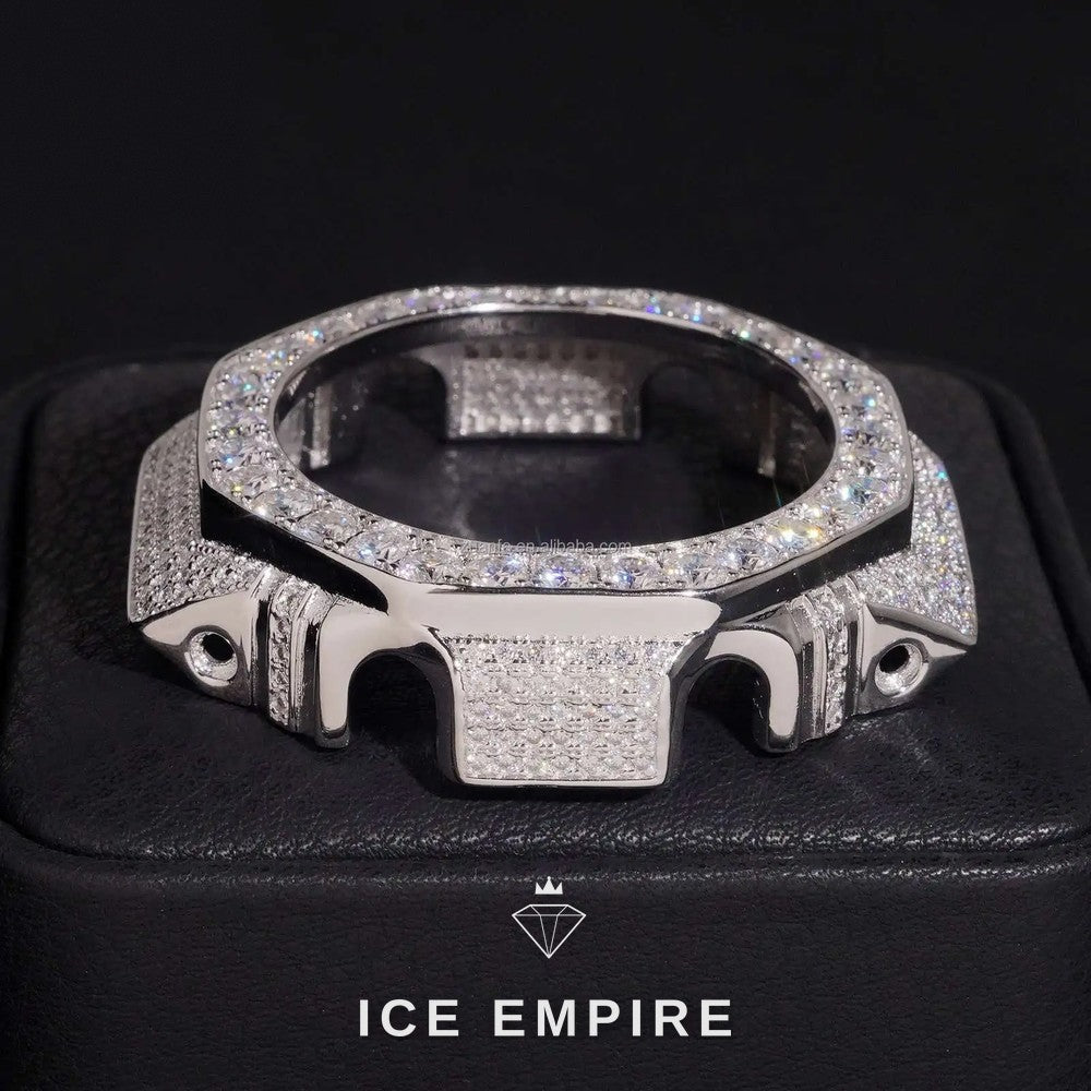 Iced Out 925 Silver Moissanite Watch