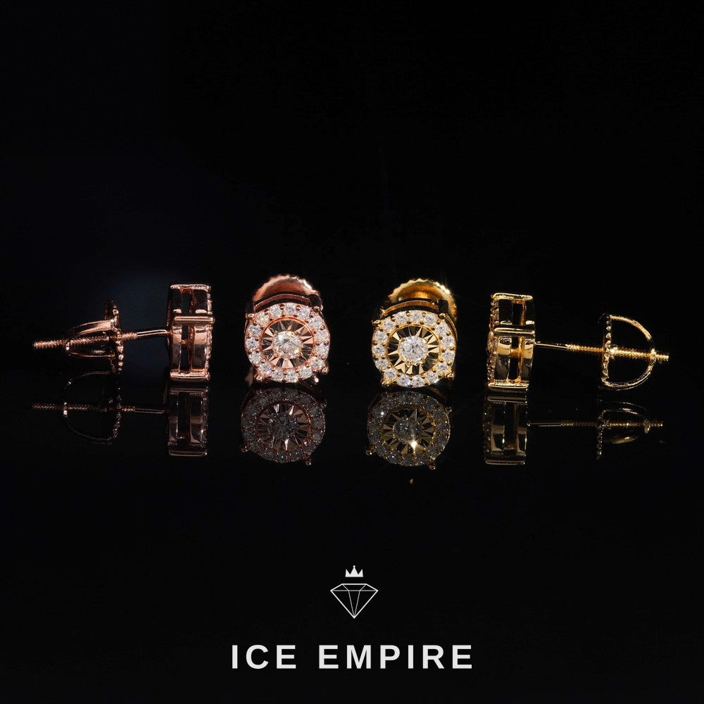 Iced Out 925 Silver Moissanite Earrings