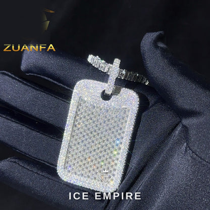 Iced Out Rose Gold Plated Moissanite Pendant