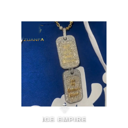 Iced Out Rose Gold Plated Moissanite Pendant