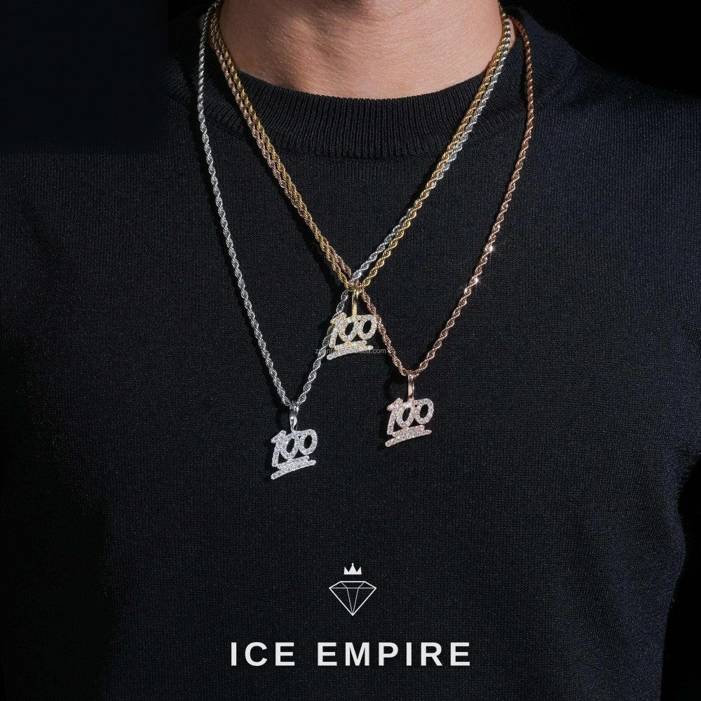 Iced Out Cross Rose Gold Plated Moissanite Pendant