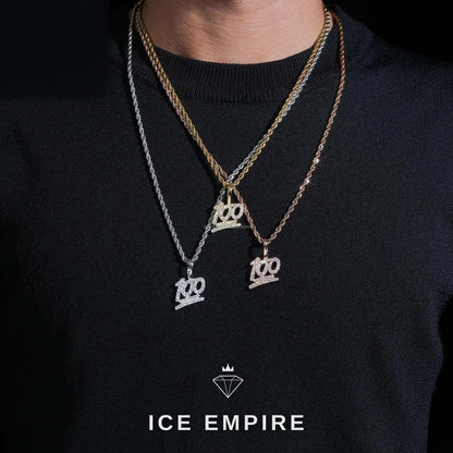 Iced Out Cross Rose Gold Plated Moissanite Pendant