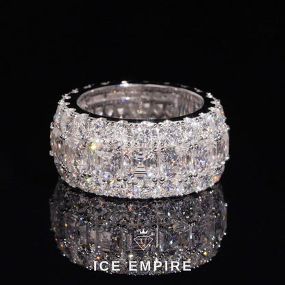 Iced Out 925 Silver Moissanite Ring