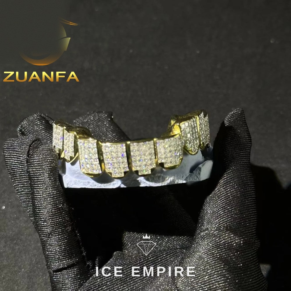 Iced Out 925 Silver Moissanite Grillz