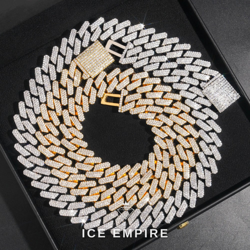 Iced Out Rose Gold Plated Cuban Chain