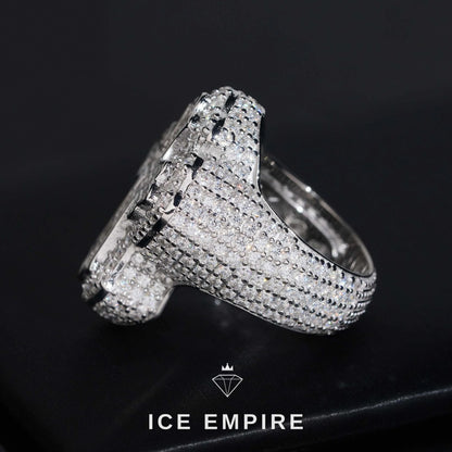 Iced Out Baguette Gold Plated Moissanite Ring
